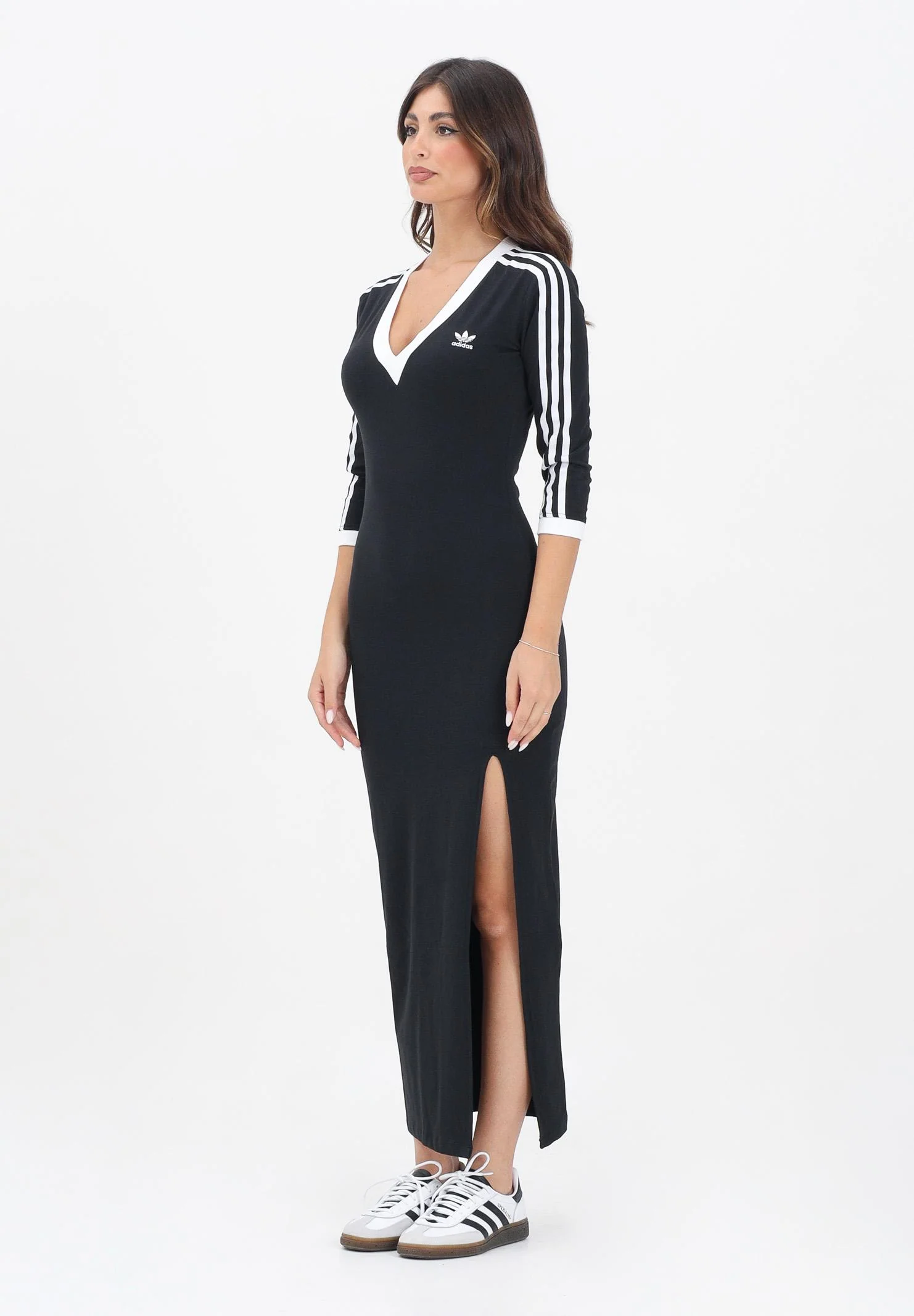 Image of ADIDAS ORIGINALS Abito lungo adicolor Classics 3-Stripes nero da donna