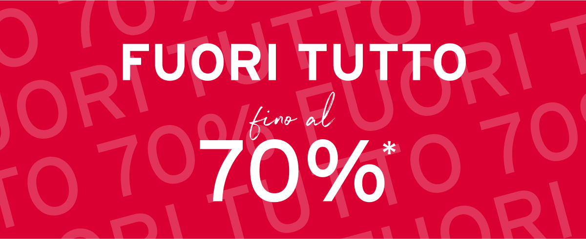 banner promozionale fuori tutto 70%