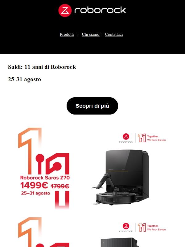 Saldi: 11 anni di Roborock