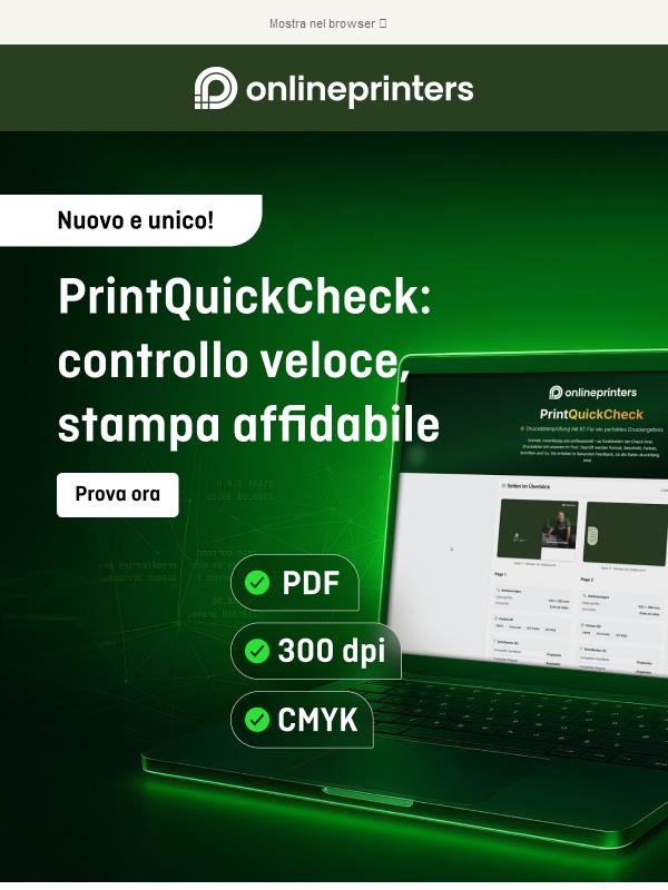 Controllo dei dati per la stampa in pochi secondi