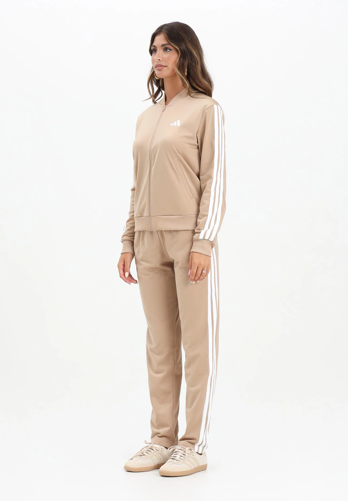 Image of ADIDAS PERFORMANCE Tuta sportiva Essentials 3-Stripes beige da donna