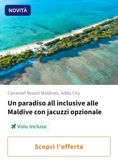 Un paradiso all inclusive alle Maldive con jacuzzi opzionale