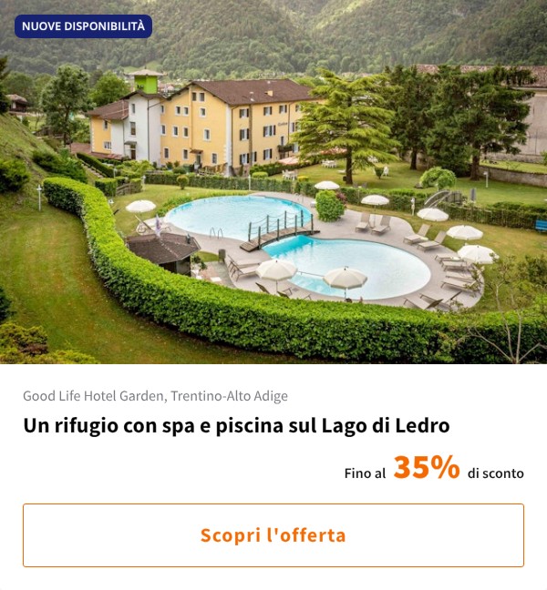Un rifugio con spa e piscina sul Lago di Ledro