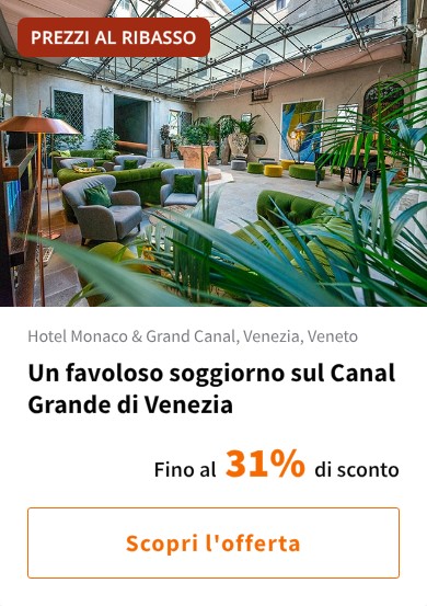 Un favoloso soggiorno sul Canal Grande di Venezia