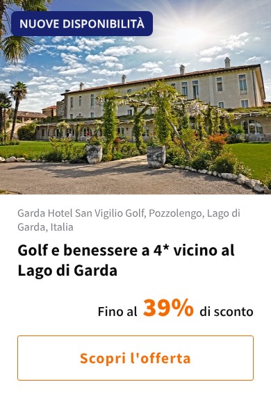 Golf e benessere a 4* vicino al Lago di Garda
