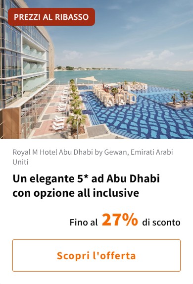 Un elegante 5* ad Abu Dhabi con opzione all inclusive