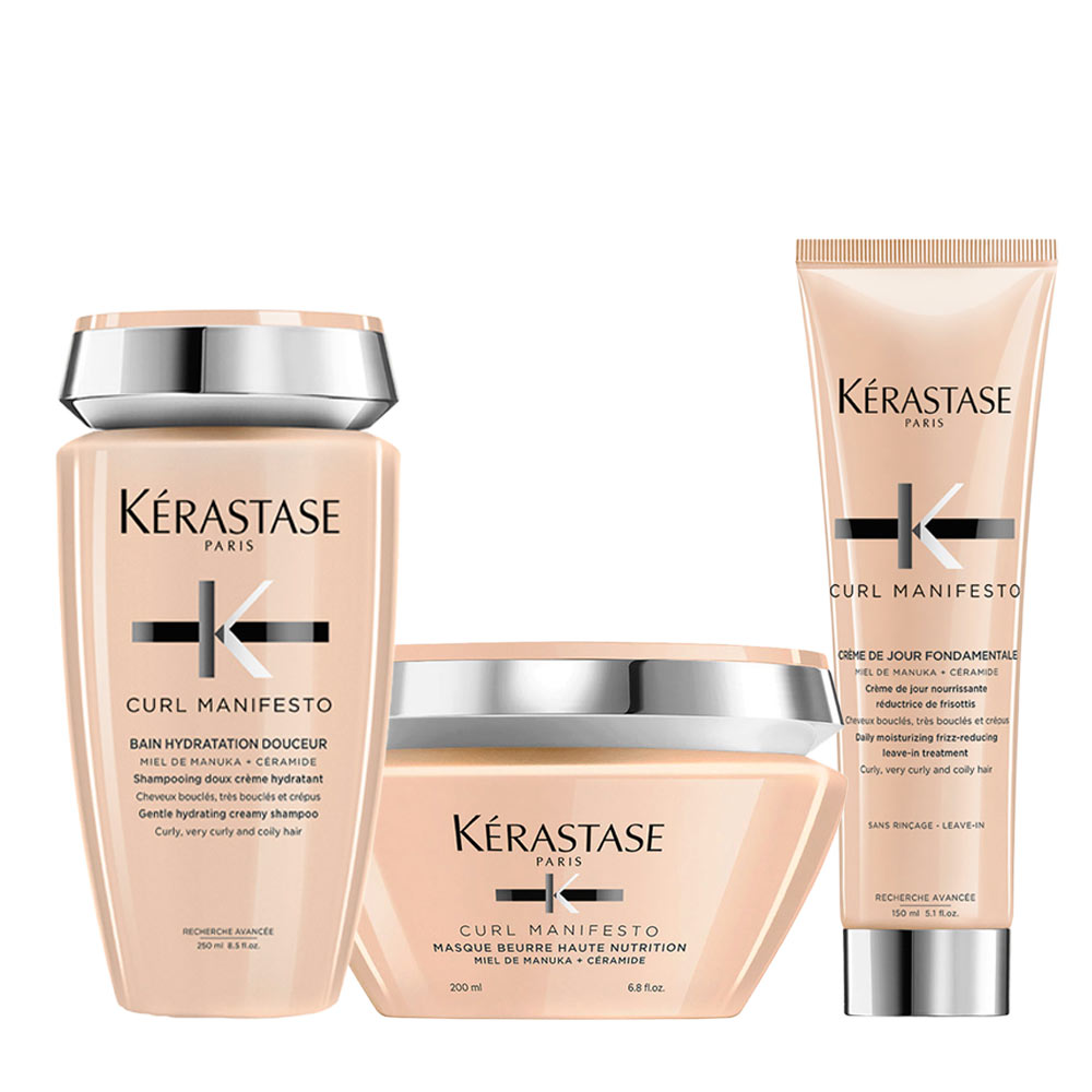 Image of Kerastase Curl Manifesto Shampoo 250ml Mask 200 ml Creme 150ml