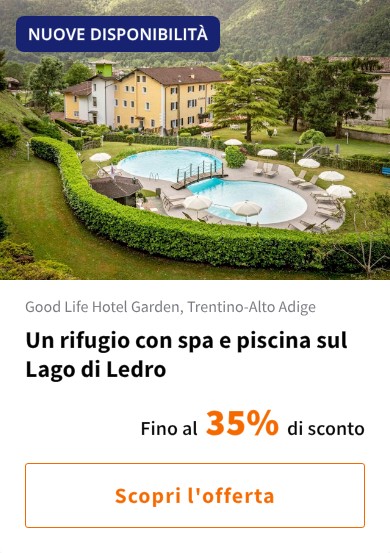Un rifugio con spa e piscina sul Lago di Ledro