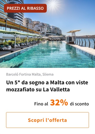 Un 5* da sogno a Malta con viste mozzafiato su La Valletta