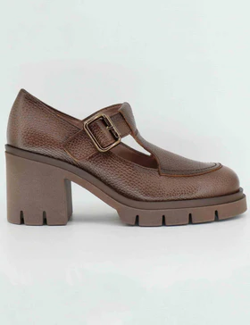 Mary Jane in pelle marrone Donna HI254279 C005