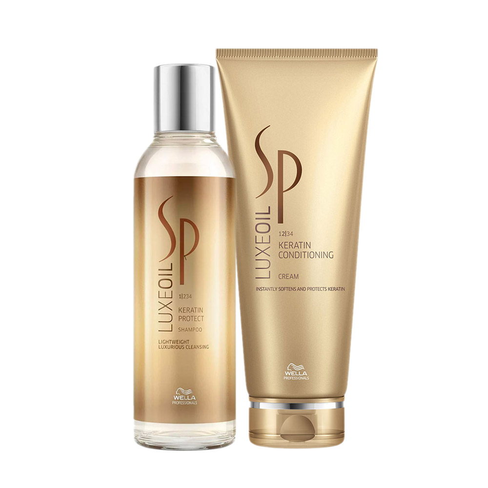 Image of Wella SP Luxe Oil Keratine Protect Shampoo 200ml Conditioning Cream 200ml