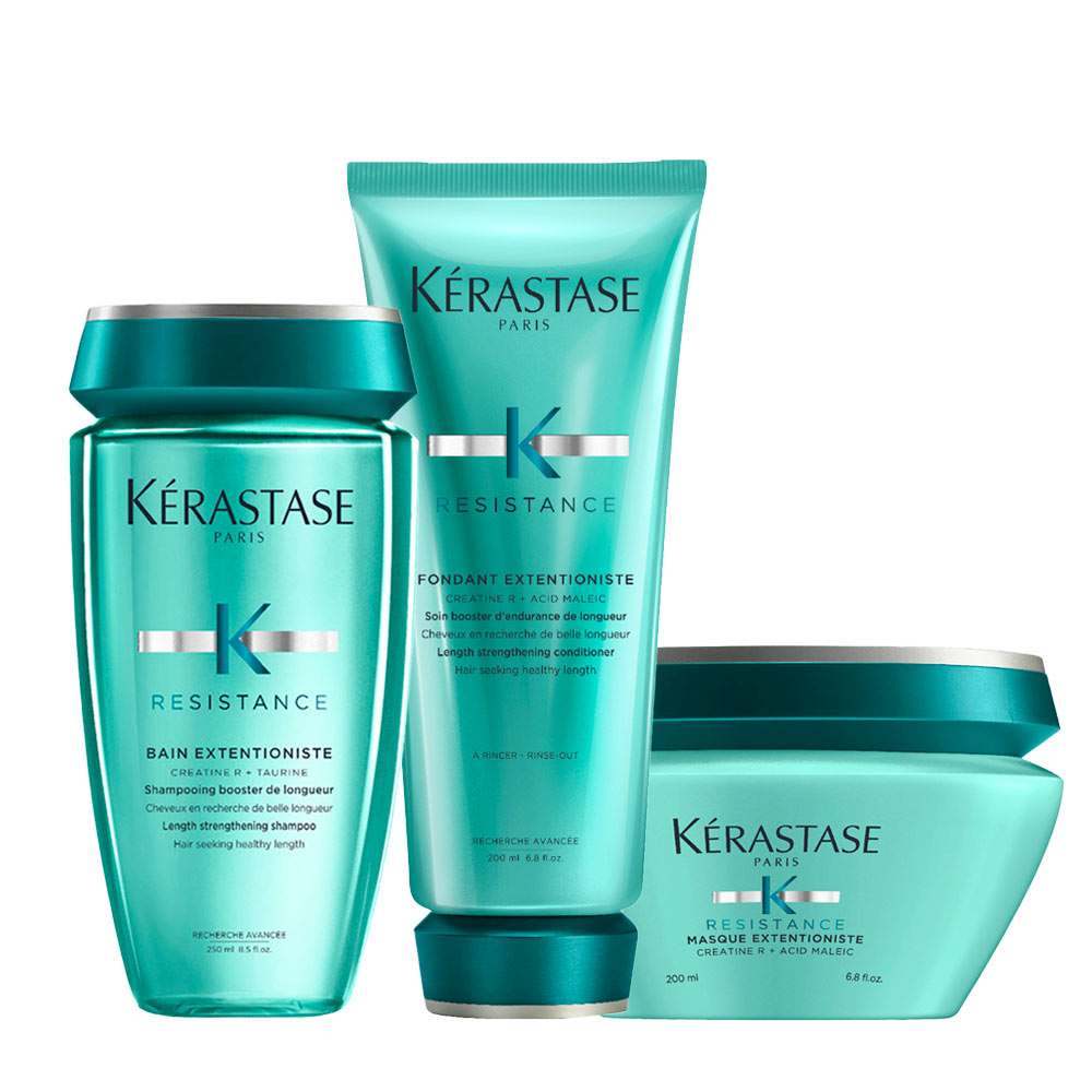 Image of Kerastase Resistance Bain Extentioniste 250ml Fondant 200ml Masque 200ml