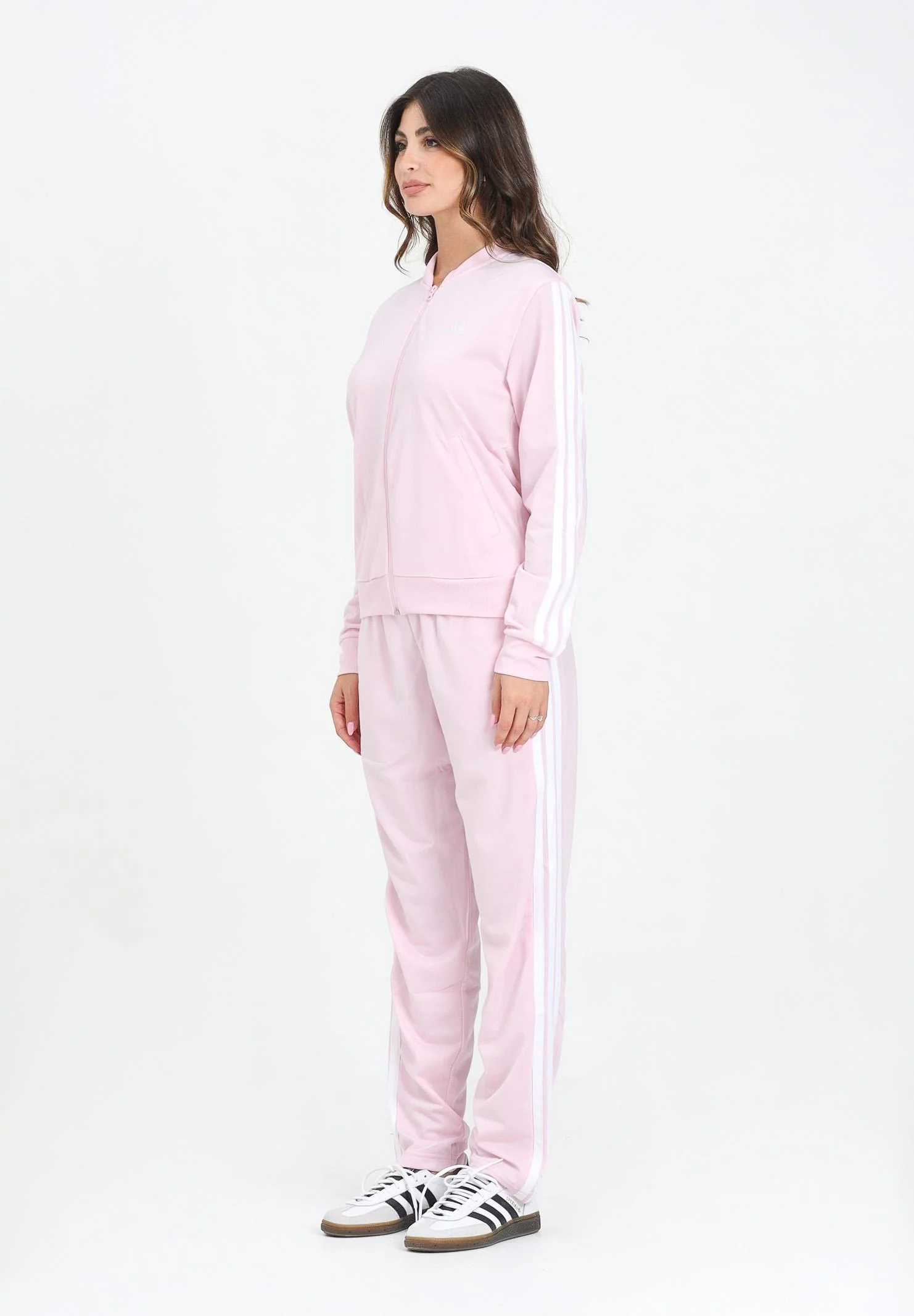 Image of ADIDAS PERFORMANCE Tuta Essentials 3-Stripes rosa da donna