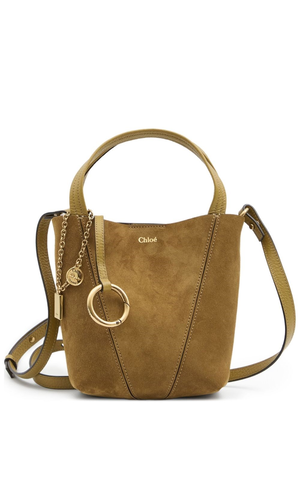Spin small suede tote bag
