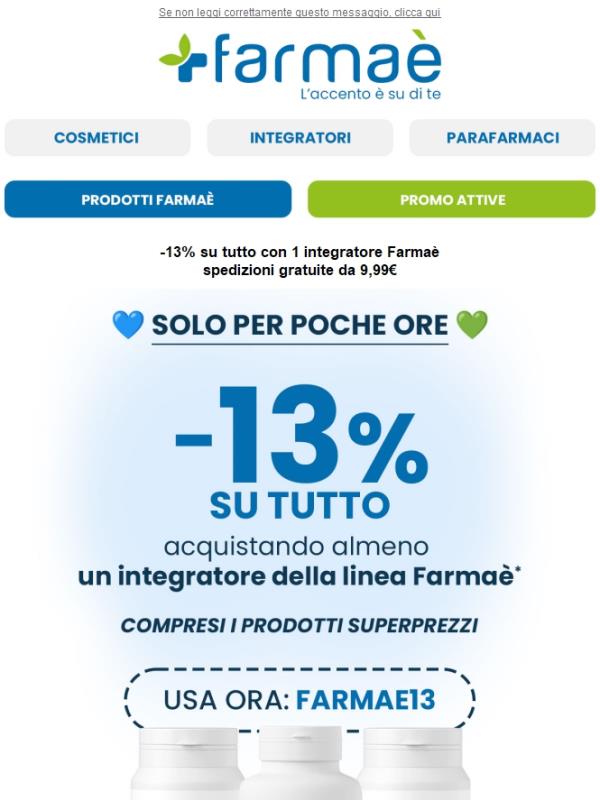 🔥-13% su tutto e spedizioni gratuite da 9,99€: scopri come😱