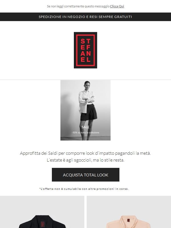 Total look al -50% per chiudere l’estate in bellezza