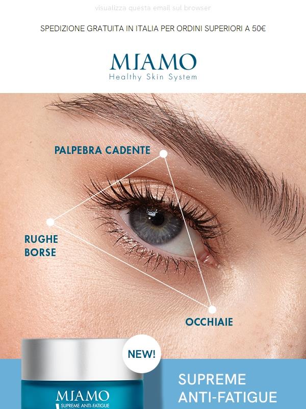 🤩 SUPREME ANTI-FATIGUE EYE CREAM: la novità Miamo per uno sguardo più luminoso e riposato!