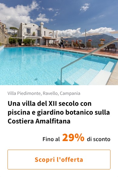 Una villa del XII secolo con piscina e giardino botanico sulla Costiera Amalfitana