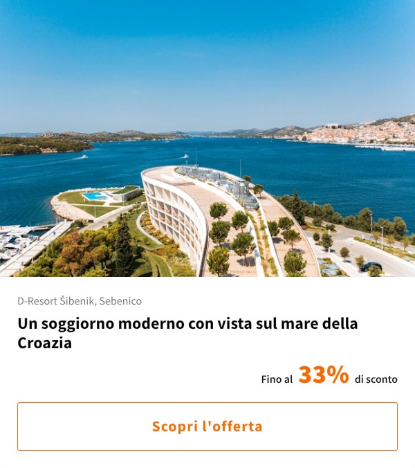 Un soggiorno moderno con vista sul mare della Croazia