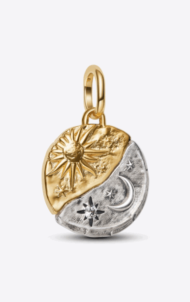 Sun and Moon Medallion Charm