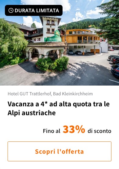 Vacanza a 4* ad alta quota tra le Alpi austriache