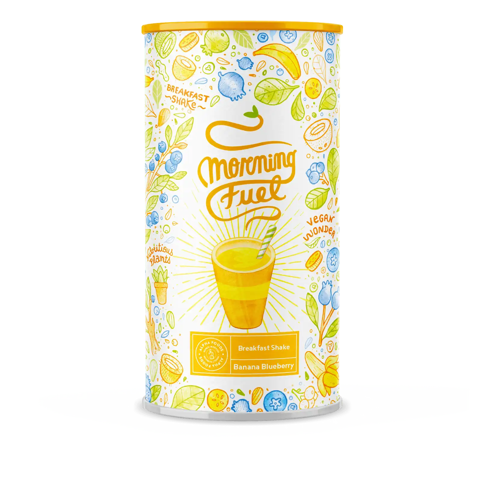 Image of Morning Fuel Breakfast Shake - Banana e Mirtillo