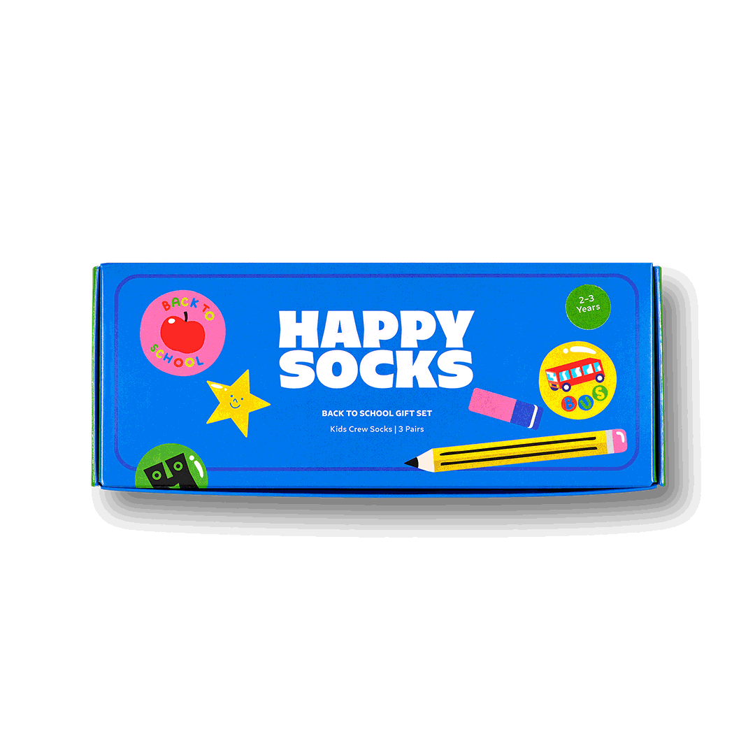 Kids 3-Pack Back To School Socks Gift Set