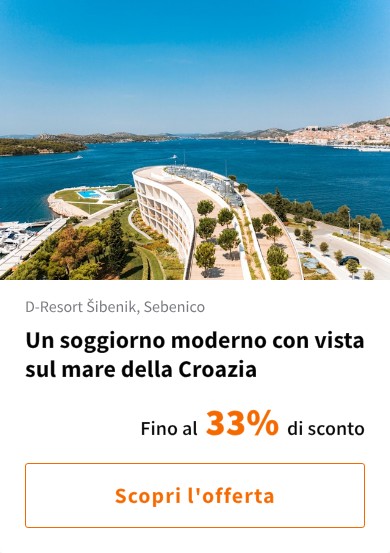 Un soggiorno moderno con vista sul mare della Croazia