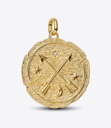 Crossing Arrows Oversized Medallion Charm