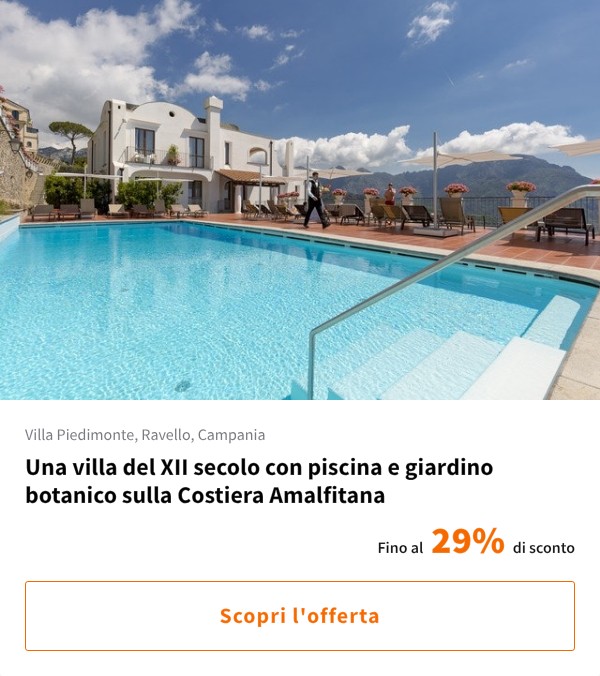 Una villa del XII secolo con piscina e giardino botanico sulla Costiera Amalfitana