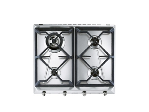 Smeg SRV564GH3 piano cottura Acciaio inossidabile Da incasso 60 cm Gas 4 Fornelli