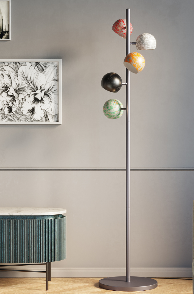Lampada a stelo Calotta Antico 5