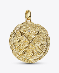 Crossing Arrows Medallion Charm
