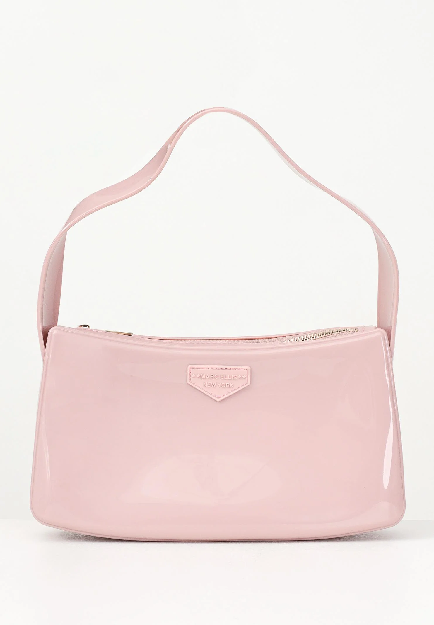 Image of MARC ELLIS Borsa a spalla Flat Timeless in vernice rosa da donna