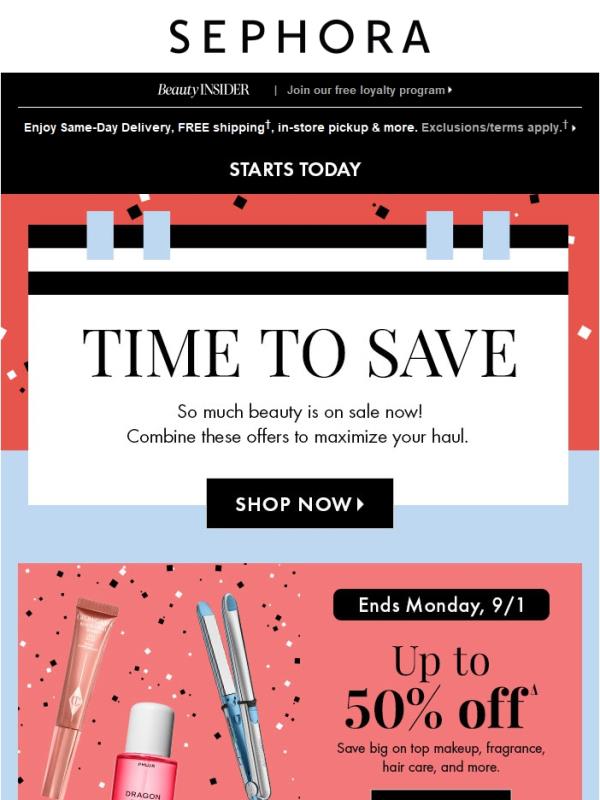 Major savings start today, Sephora Shopper ‼️ Spend $75 to earn 500 points.