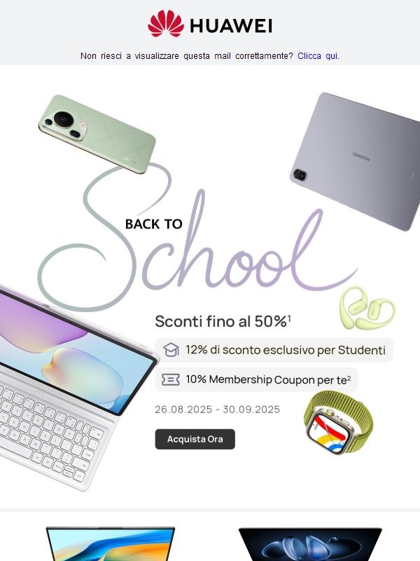 🎒 Huawei Back To School | Sconti imperdibili su Huawei Store
