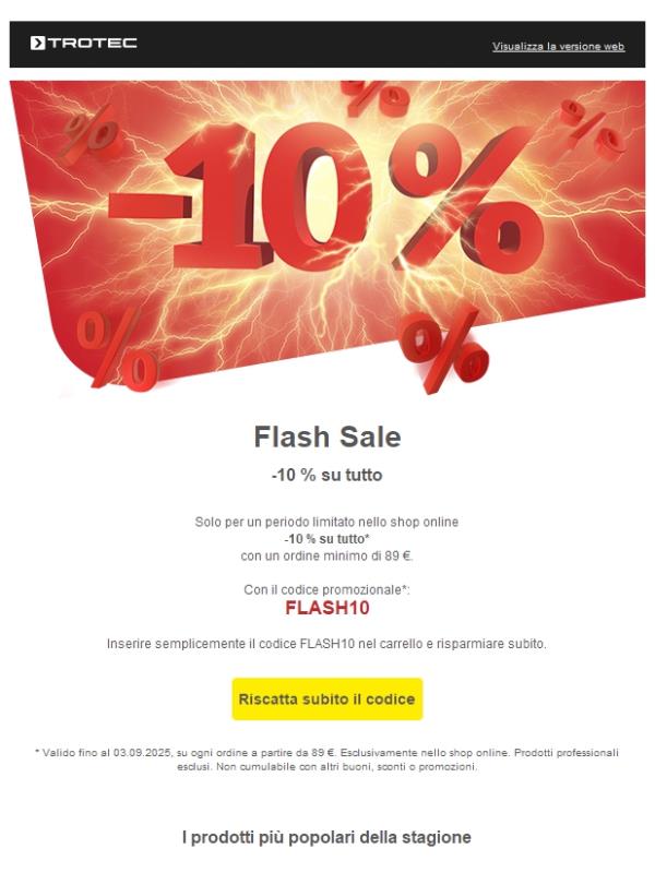 ⚡Solo ora: -10 % su tutto