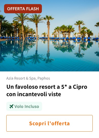 Un favoloso resort a 5* a Cipro con incantevoli viste
