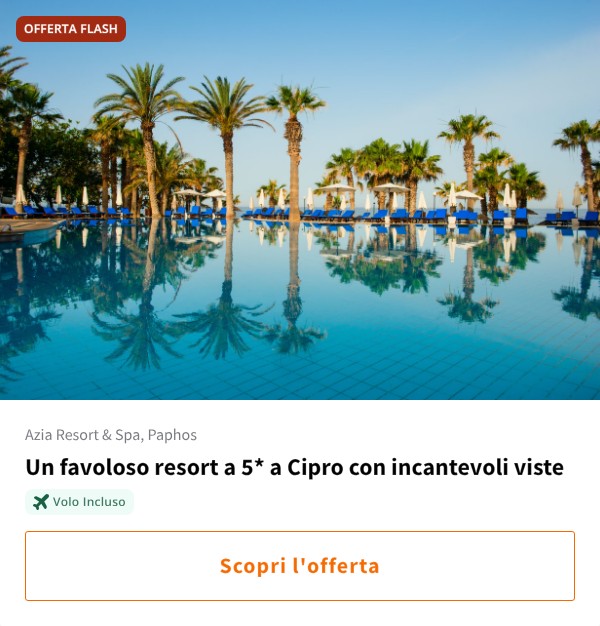 Un favoloso resort a 5* a Cipro con incantevoli viste