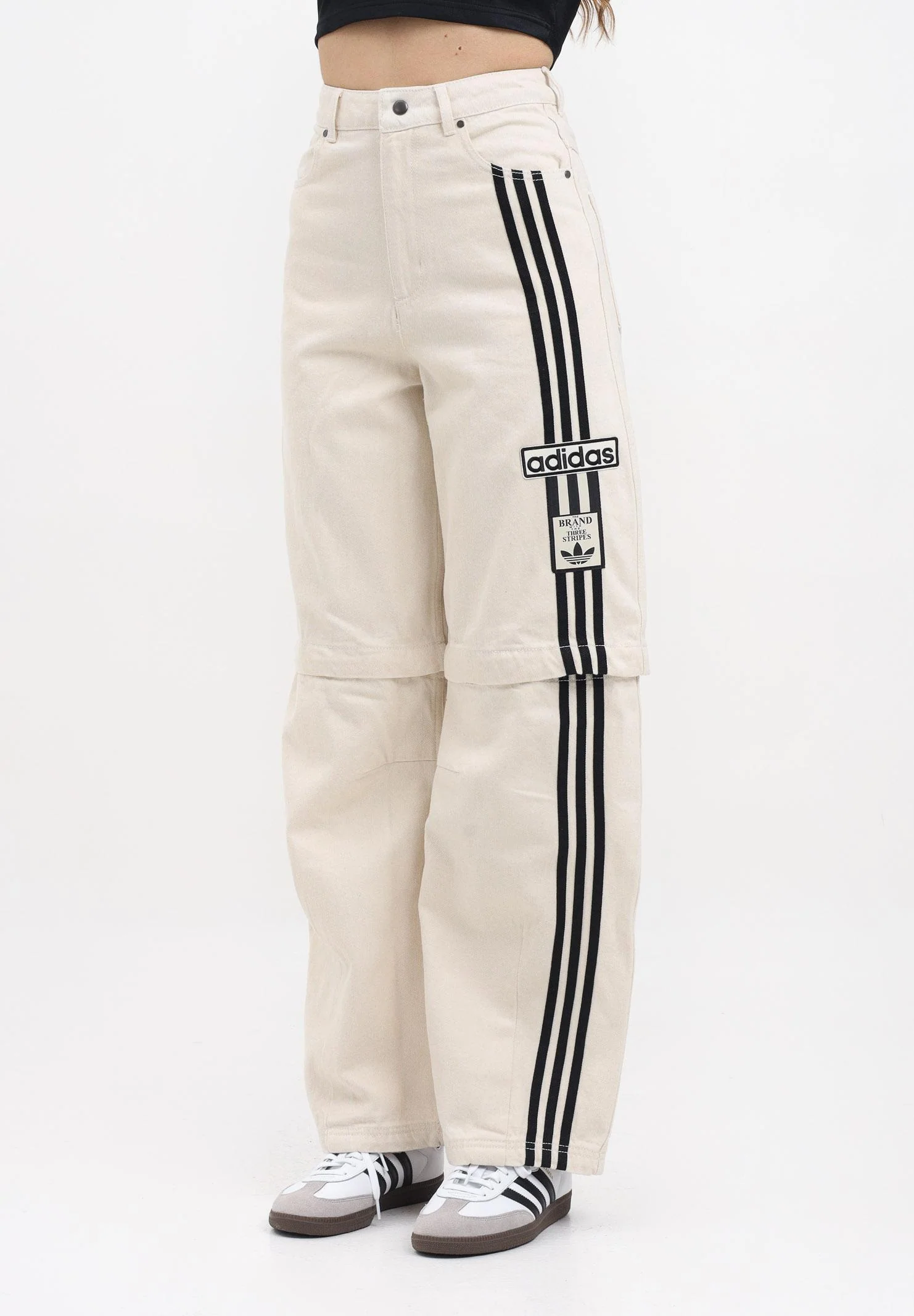 Image of ADIDAS ORIGINALS Jeans Adibreak Denim Two-In-One panna da donna