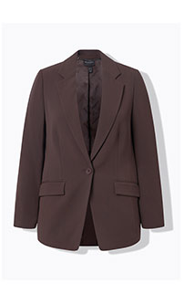Blazer in acetato con revers e abbottonatura