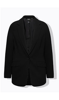 Blazer in acetato con revers e abbottonatura