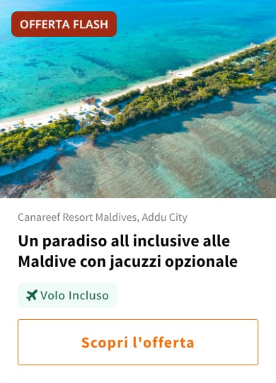 Un paradiso all inclusive alle Maldive con jacuzzi opzionale
