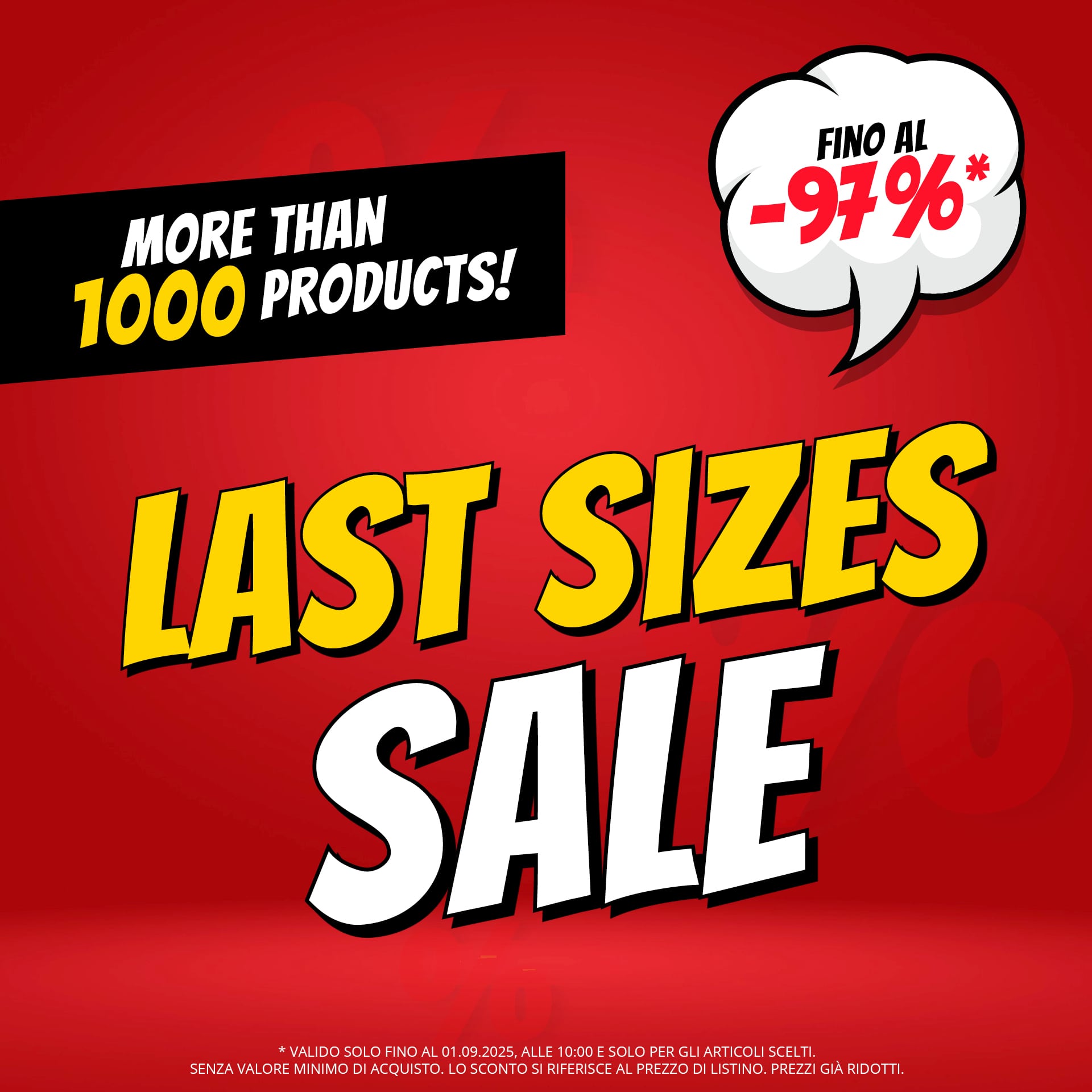 Last Sizes sale
