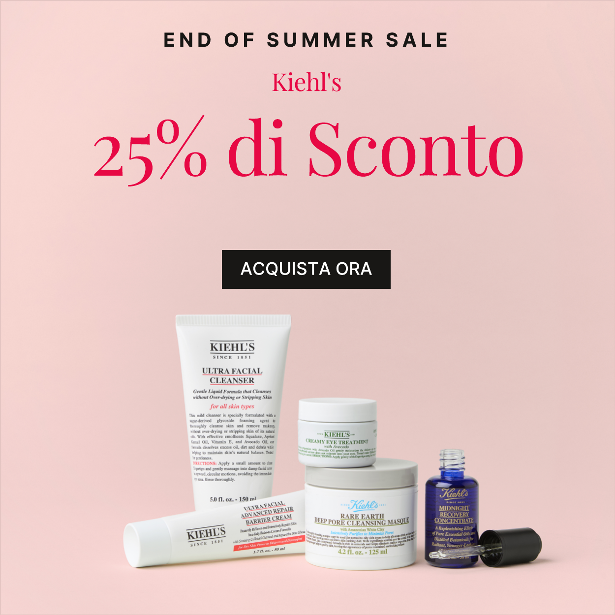 25 di sconto KIEHLS