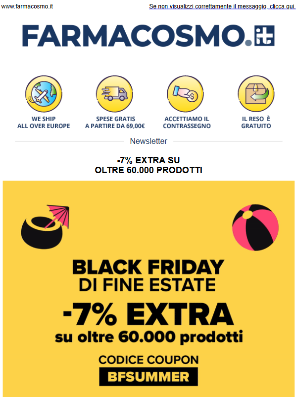 🖤 Black Friday di fine estate! -7% EXTRA su 60.000 prodotti