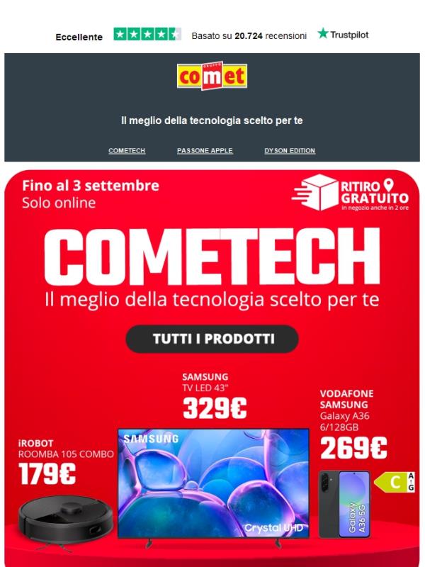 ⏰ Ultimi giorni di vantaggi extra su COMETECH