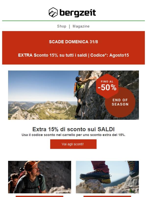 Ultimo weekend di SALDI 🔥e di Extra 15%