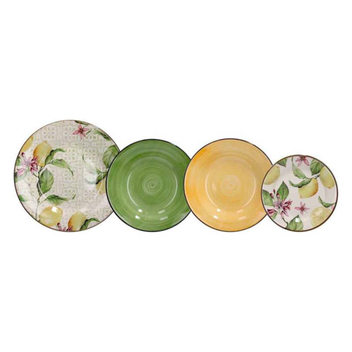 Vela Zagara Servizio Piatti In Stoneware - Set 18 Pz