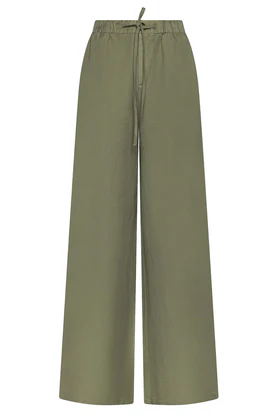 SUN68 Pantalone in lino wide leg